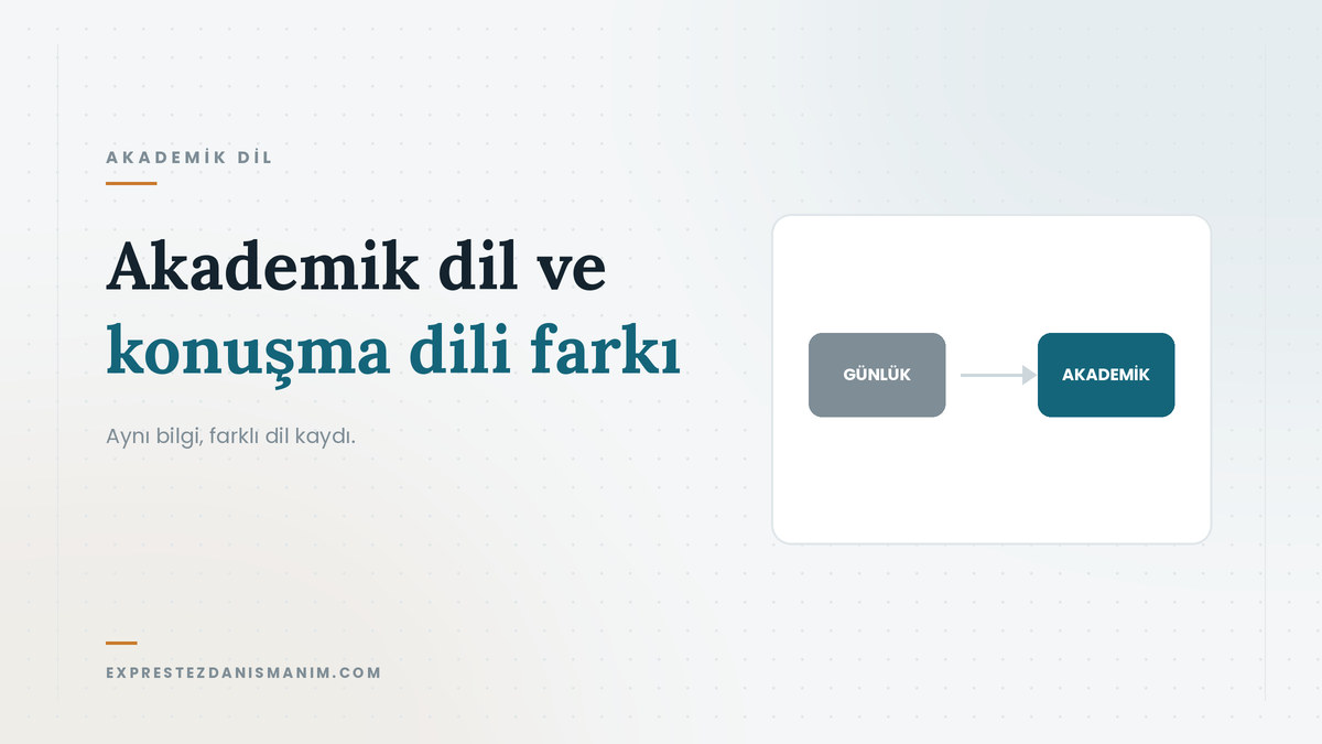 Akademik dil ve konuşma dili farkı — Aynı bilgi, farklı dil kaydı