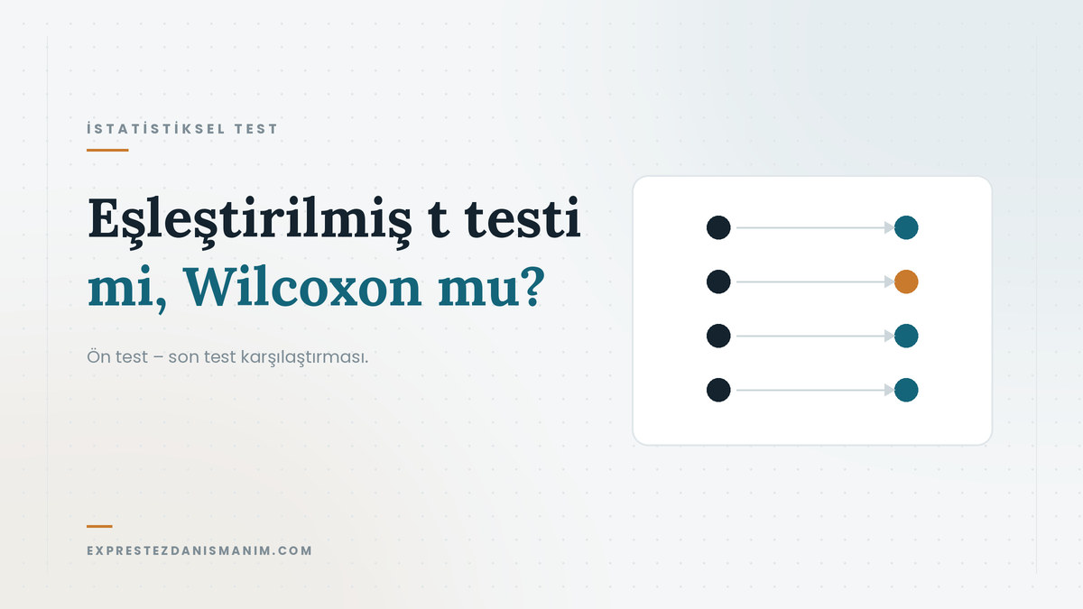 Eşleştirilmiş t testi mi, Wilcoxon mu — Ön test – son test karşılaştırması