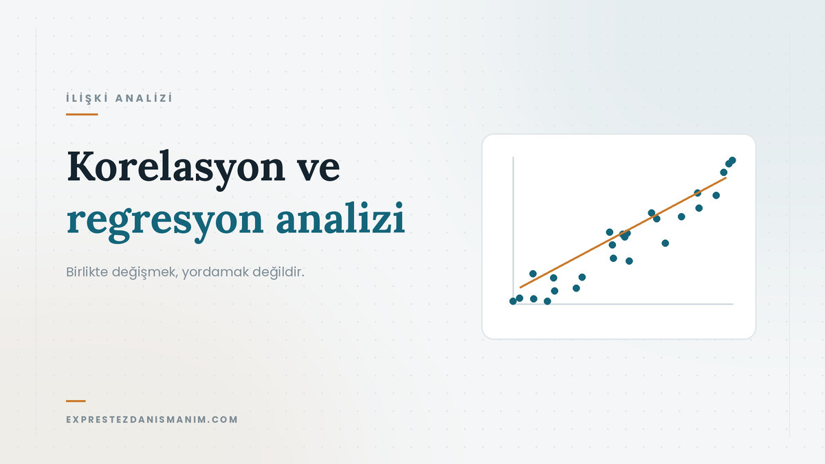 Korelasyon ve regresyon analizi — Birlikte değişmek, yordamak değildir