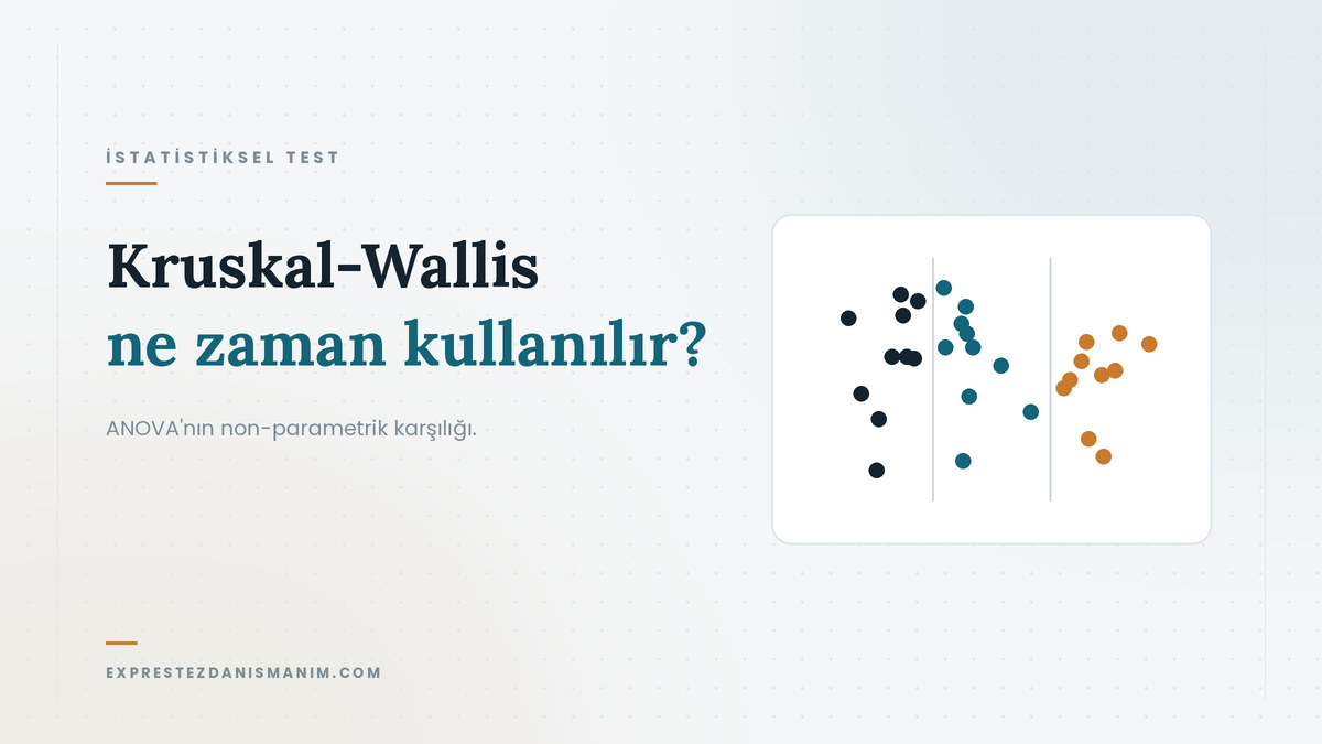 Kruskal-Wallis ne zaman kullanılır — ANOVA'nın non-parametrik karşılığı