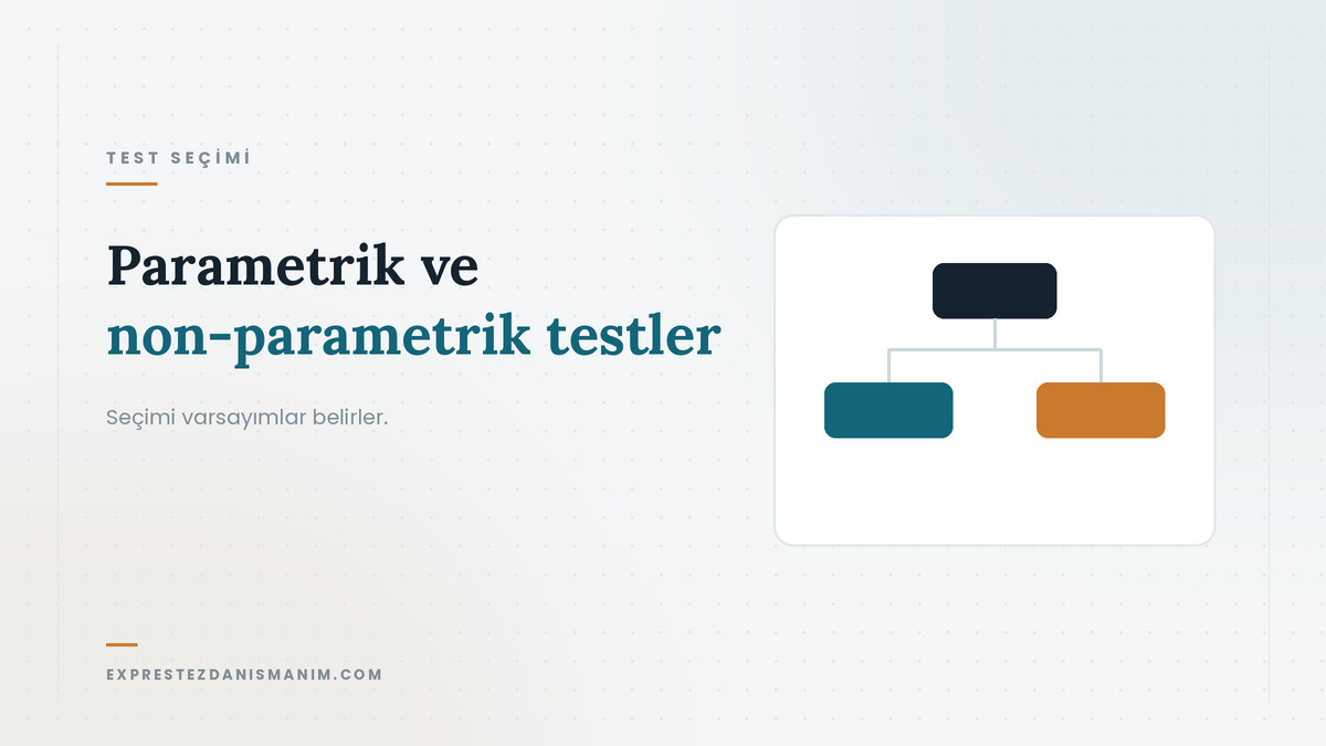 Parametrik ve non-parametrik testler — Seçimi varsayımlar belirler