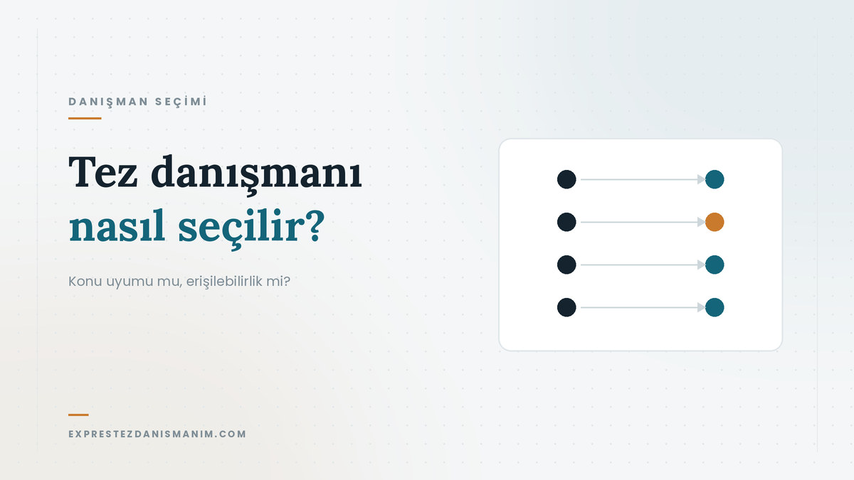 Tez danışmanı nasıl seçilir — Konu uyumu mu, erişilebilirlik mi?