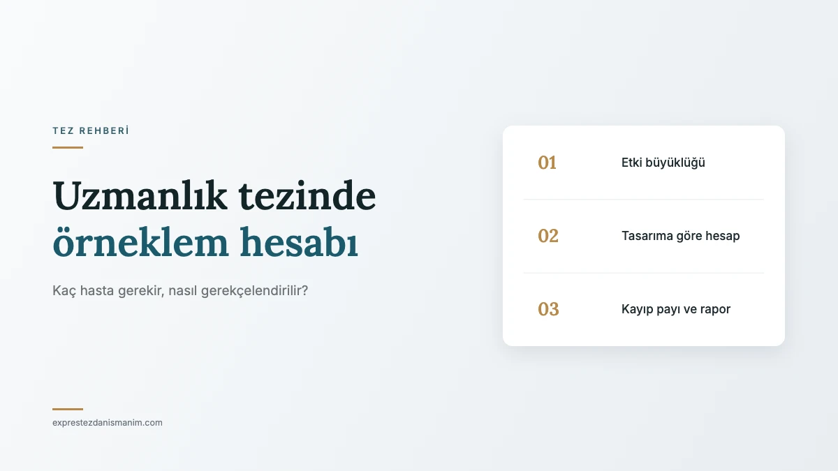 Uzmanlık tezinde örneklem büyüklüğü nasıl hesaplanır? Rehber kapak görseli